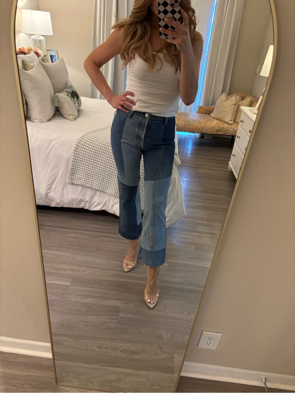 ✨ RE/DONE x Levi’s 70s Loose Flare Jean | Patched Indigo | Size 24 | NWT